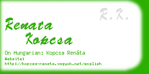 renata kopcsa business card